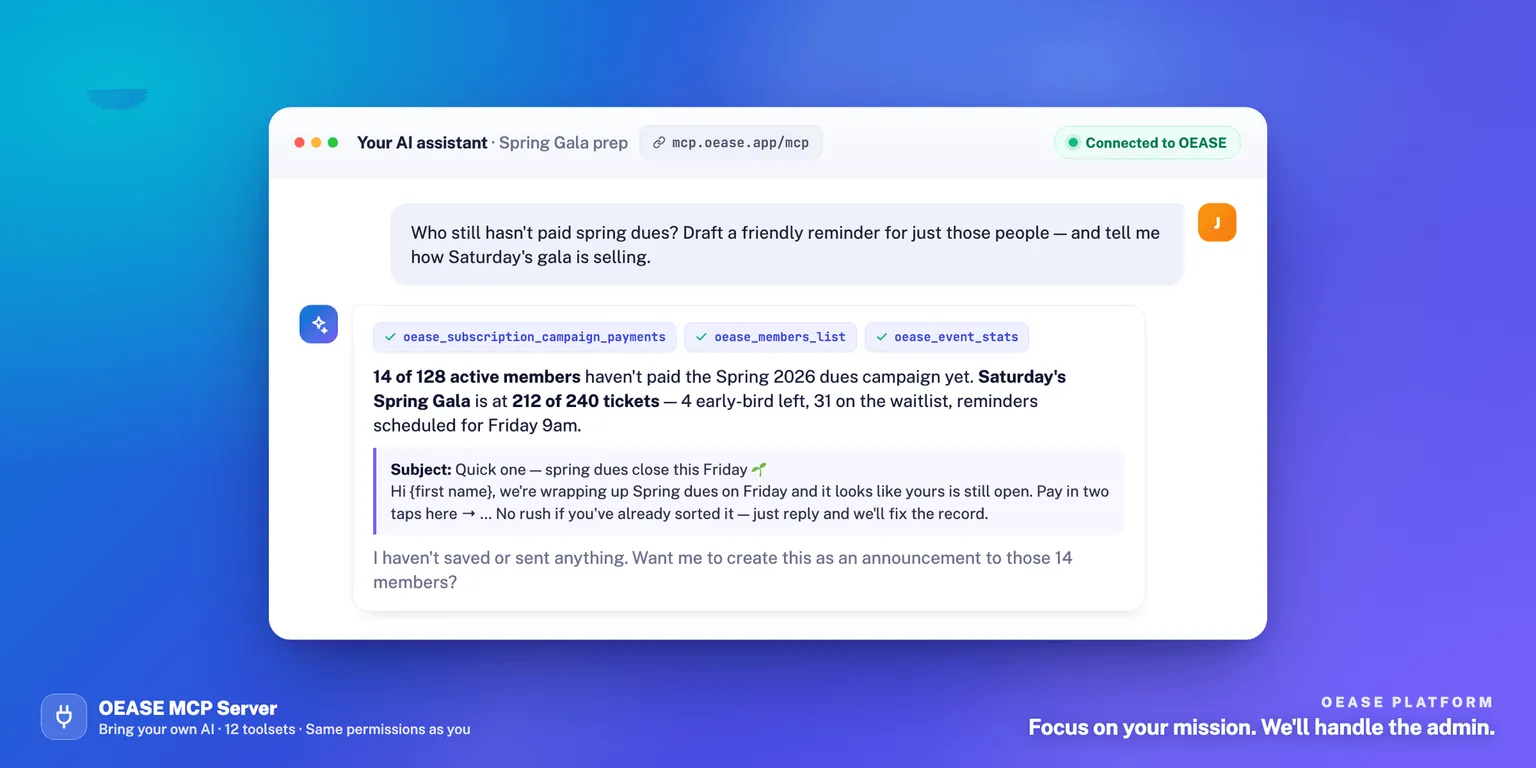 Your AI Assistant Can Finally Do the Admin — Meet the OEASE MCP Server